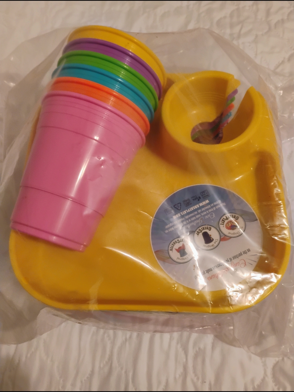 The Great Plate Colorful Plastic Cups and Plates New Unopened